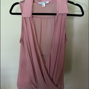 Forever 21 collared tank polyester